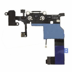 iPhone 5 Charging Port Flex Cable with Audio Jack (Black)